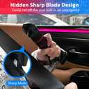 Car Door Handle for Elderly, 3 in 1 Car Handle Assist for Elderly, 2 Pack Portable Vehicle Support Handle Grab Handles to Help Get Out of Car for Seniors & Handicapped (Blue & Red)
