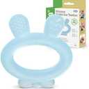 Haakaa Silicone Baby Teether - Rabbit Ear Frozen Teething Toy for Babies 3-6 Months- Cold Teething Relief - BPA Free Silicone -Blue