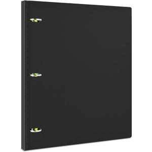 INFUN Telescoping 3 Ring Binder, Portable Plastic Binder with Telescoping Spine, 0.75 inch Rings Foldable Front Cover Holds 8.5" x 11" Paper for School,Office and Homes-Black