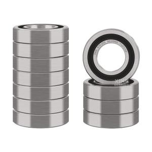 XiKe 10 Pcs R16-2RS Double Rubber Seal Bearings 1" x 2" x 1/2", Pre-Lubricated and Stable Performance and Cost Effective, Deep Groove Ball Bearings.