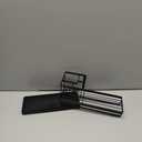 Toothbrush Holders for Bathrooms, Carbon Steel Tooth Brushing Holder Electric Toothbrush and Toothpaste Organizer Bathroom Accessories for Countertop, Shower, Sink - Matte Black (Small)