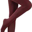 MANZI Tights for Women Solid Color Pantyhose Colored Semi Opaque Footed Tights Soft Stretch High Waist Stockings 70 Denier (X-Large, Port Royale)