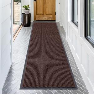 OLANLY Front Door Mat Indoor Outdoor Entrance, Waterproof Heavy Duty Doormat, Fade Resistant, Low Profile, Easy Clean Patio Porch Welcome Floor Mats for Entry, 71x23, Brown