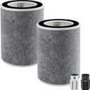 HP302 HP202 Filter Replacement Compatible with Shark HP200 HP201 HP202 HP232 HP301 HP302 AP1000 HC501 HC502 MAX Clean Sense iq Air Purifier filter, Part# HE2FKBASMB, HE2FKBAS, HE2FKPET, HE2FKPRO, 2 Pack