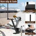 Eastrexon Boat Trailer Steps 3 Step with Anti-Slip Mat & Safety Handrail