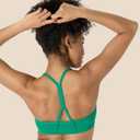 Amazon Essentials Womens Active FormFlex Buttery Soft Light Support Y-Back Thin Strap Yoga Sports Bra (Emerald Green)