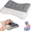 Pillow for Sleep Apnea, Orthopedic Deep Sleep Pillow, Pro Ease Sleep Apnea Pillow, Ergonomic Pillow for Neck and Shoulder, Pillow for Side, Back, Stomach Sleepers (15*23 IN)