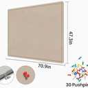 Large Bulletin Board - 72 X 48 inches Cork Board with 30 Pushpin, 6' x 4' Cork Board for Walls Pin Board, Self-Adhesive Felt Board Vision Board Foldable Photo Board for Wall (Beige Brown)