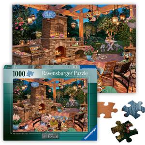 Ravensburger - The Garden Kitchen - 1000 Piece Jigsaw Puzzle - Stunning, Vivid Colors - Perfect Patio, Backyard & BBQ Pit for Summer Parties - Puzzles for Adults