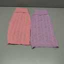 2 Pack Dog Sweaters for Medium Dogs Winter Turtleneck Pullover Cable Knit Fleece Stretch Frenchie Dachshund Pug Corgi Beagle Boy Girl Pet Clothes (M, Pink & Purple)