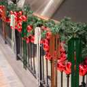 2 x Large Velvet Christmas Bow 23.6x15.7 Inch Vintage Christmas Tree Topper Bows Christmas Staircase Wreath Bows for Xmas Fireplace Decoration (6, Classic Color)