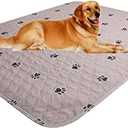 Washable Dog Pee Pads with Puppy Grooming Gloves,Puppy Pads,Reusable Pet Training Pads,Large Dog Pee Pad,Waterproof Pet Pads for Dog Bed Mat,Super Absorbing Whelping Pads (60x72 Inch (Pack of 1))