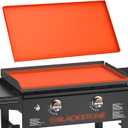 28" Silicone Griddle Mat Cover for Blackstone, Heavy Duty Silicone Cover, All Year Round Griddle Top Protective Mat for Black Stone Accessories (Orange-28 inch)