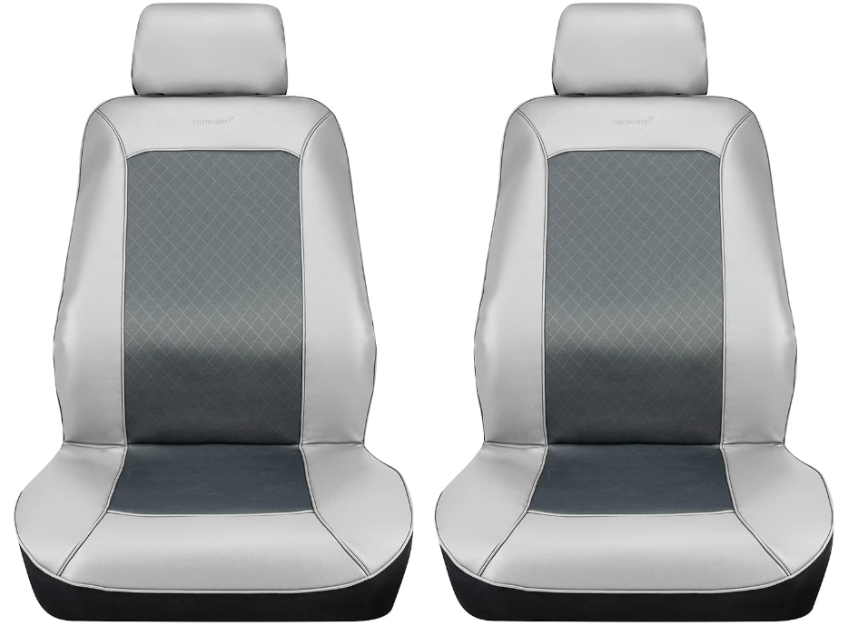 Pilot Automotive Slate Gray Seat Cover Pair with Microban (MIC-053)