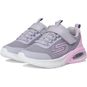 Skechers Girls' Microspec Max Advance-Fly 3.0 Sneakers (11 Little Kid, Grey/Lavender)