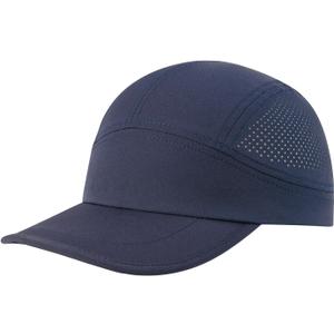 Men Quick Dry Performance Running Cap Lightweight Sports Hat Outdoor Athletic Sun Cap (Navy)