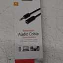 GE 6ft. 3.5mm Audio Cable Extension, Male-to-Female AUX Cord, Dual Shielded To Reduce Signal Loss, Great Aux Cable for Car, Smartphone, Tablet, Laptop, MP3 Player, Portable Speaker, Etc,Black, 33570