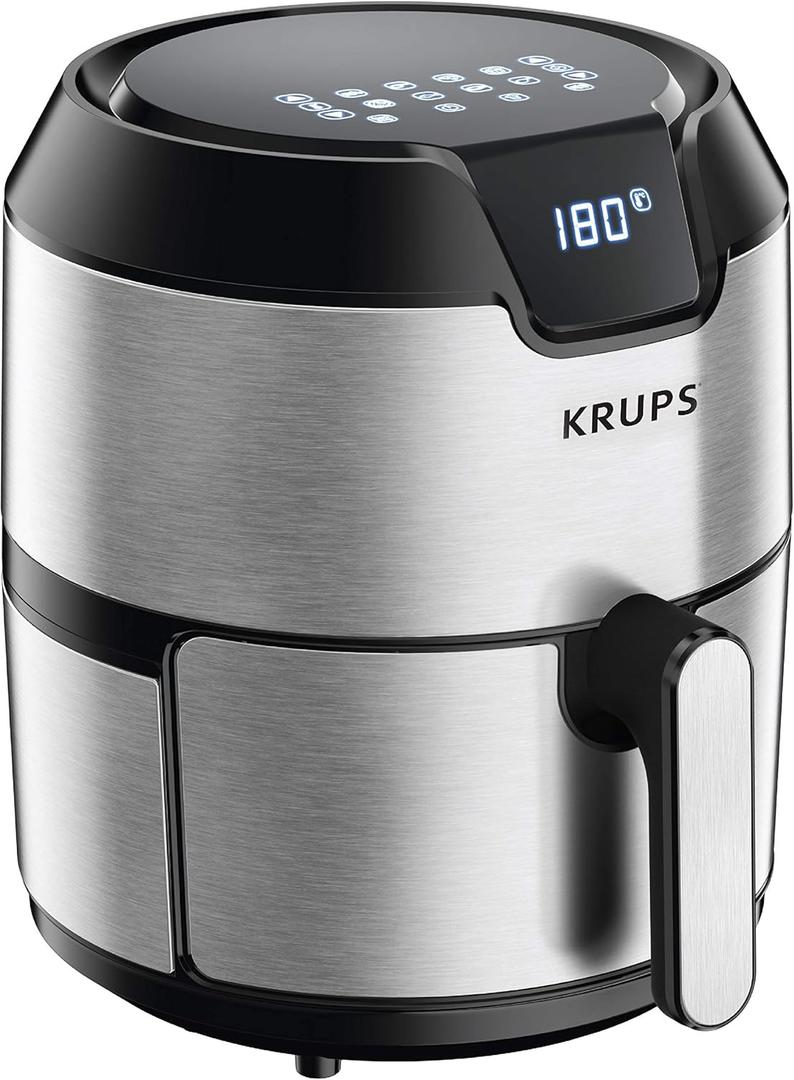 KRUPS 1510001480 EY401 4.2L Digital XL Air Fryer, 8 presets, Dishwasher safe, Removable Basket, Stainless Steel, 4.2 L
