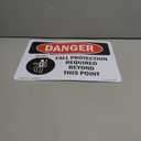 Fall Protection Required Beyond OSHA Danger Sign Metal