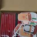 CJiangpo Christmas Sticky Note Set - 24 Pack Coffee Cup Sticky Note Pads with Ballpoint Pens Ribbons, Funny Memo Pad Stationery Set Classroom Rewards Xmas Party Favors School Office Appreciation Gifts