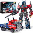 2 in 1 Transform Robots Building Sets for Adults,Mecha Transforming Building Blocks Truck Kits,Action Figures Toys for Movie Fans,Christmas,Birthday Gift for Kids and Boys 8-14
