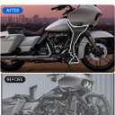 Fairings Spoiler Covers for Road Glide, Side Protector Cover Fairing Spoilers w/Extended Airing Chin Spoilers Kit Fit for Harley Road Glide 2017-2023 Accessories (Carbon Fiber Pattern)