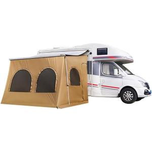 RV Awning Screen, Camper Awning Screen Room for Travel Trailer, RV Awning Tent, Sun Shade Screen for Fiamma, Thule & Dometic Awnings, Polyester Fabric, Sunproof, Windproof, Waterproof, 11.48 ft