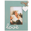 U/D Teal Picture Frame for Love 4x6,Blue Heart Photo Frame for Boyfriend and Girlfriend Gift,Couple,Family