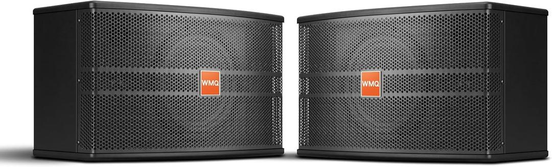 10" Passive Speaker Pair, 1200W Peak Power 3-Way Karaoke Speakers, 8 Ohm MDF Enclosure, for Crystal Clear Vocals, Home Entertainment, DJ and PA Audio, Needs Amplifier/Receiver