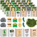 Employee Appreciation Gifts Bulk for Coworkers Funny Desk Pets Cute Ornaments Positive Thank You Inspirational Card Box Office Staff Team Gifts Easter Basket Stuffers(75 Set,Pickle)