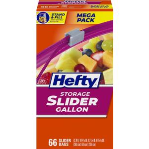 Hefty Slider Storage Bags, Gallon Size, 66 Count