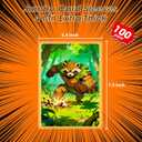 100 Pack Jumbo Card Sleeves Size L (5.4"x7.5") 4 Mil - Oversized Card Sleeves for Thick Trading Cards, Sports & Photos Storage, Exact Fit Plastic Sleeves with Snug Fit & Easy Insertion