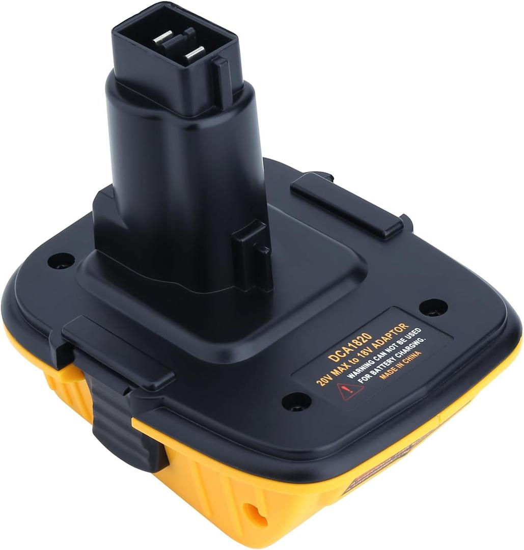 DCA1820 Adapter Compatible with 18V Battery Tools, Compatible with 20V Max Lithium Battery DCB203 DCB204 to 18V XRP NiCad NiMh Batteries DC9096