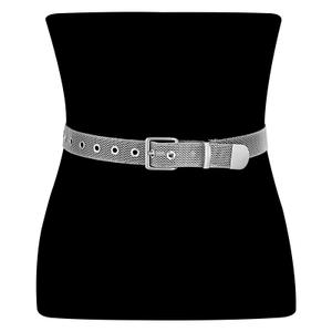 XZQTIVE Metal Waist Chain Belt for Women Fashion Watchband Gold Belt for Dresses Jeans Pants Elegant Ladies Chain