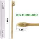 Bamboo Toothbrush Boar Bristles 100% Biodegradable and Natural 8 Pieces of One Pack