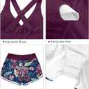 Tankini Swimsuits for Women-Two Piece Tummy Control Bathing Suit with Pocketed Shorts Twist Knot Swimwear 2025 (Purple, XL)