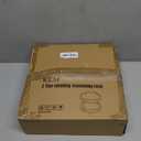 KLM 12" Wood Lazy Susan, Rotating Spice Rack, 2 Tier Spice Turntable Organizer, Industrial Turntable Spice Holder, for Kitchen Countertop and Cabinet, Compact and Versatile, Rustic Brown