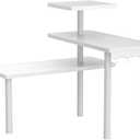 JayRex Bathroom Organizer Countertop Corner Shelf, 3 Tier Moveable Organizer for Make Up, Dresser Table, Desktop (White)