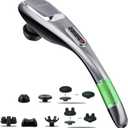 MEGAWISE Cordless Back Massager for Shoulders, Waist, Legs, Rechargeable 3200mAh Battery, 5 Speed and 5 +2 Massage Nodes 5 Hard, 2 Soilicone Nodes, Massage While Moving Around