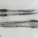 2 Room Essentials Stainless Steel Locking Tongs 15" with Silicone Tips