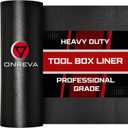 ONREVA Tool Box Liner 20" Wide x 28 Ft, 1/8" Thick Heavy Duty Toolbox Drawer Liners for Tool Chest Cabinet Workbench & Garage Shelf, Protective Non-Slip Mat for Mechanics & Workshops, Black, 20 inch wide x 28 feet long