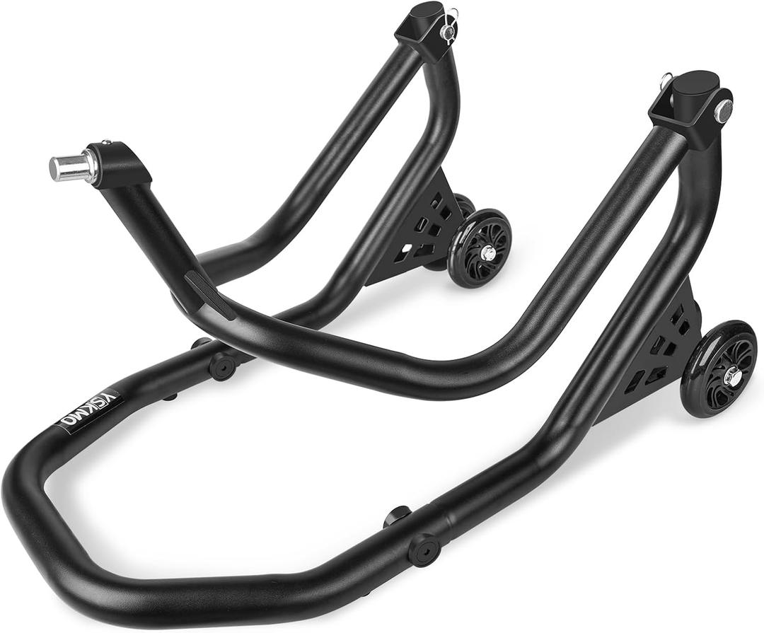 Motorcycle Front Wheel Triple Tree Lift Stand, 500Lbs Capacity, With series of pins 1.06,0.95,0.79,0.7,0.59,1.5tube,Lift And Install for Yamaha, Suzuki, Ducati, Bmw, etc