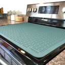YUHFERA Stove Top Cover for Electric Stove - Silicone Stove Mat for Glass Top, Glass Cooktop Protector, XL Dish Drying Mats For Kitchen,Oven Covers for Electric Stove (Aqua,28 x 20)