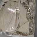 ELKCA Luxury Cream Velvet Curtain Valances for Living Room with Beads(118inch,1 Panel)