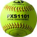 PHINIX Slow-Pitch Split Leather Softballs Professional Quality Practice Competitions 11" & 12" Options (COR .44 / Comp.375)