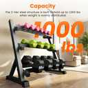 Dumbbell Rack, 3-Tier Dumbbell Weight Rack for Home Gym, Dumbbell Set for Dumbbell Kettlebell Barbell, Heavy Duty Weight Storage Organizer, Dumbbell Rack Stand Only