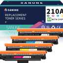 210A Toner Cartridges 4 Pack with chip Compatible for HP 210 A 210X Toner Cartridges Set for Color Laser Jet MFP 4301dw 4301fdn 4301fdw 4201dw 4201dn Printer Ink (1 Black/Cyan/Yellow/Magenta)
