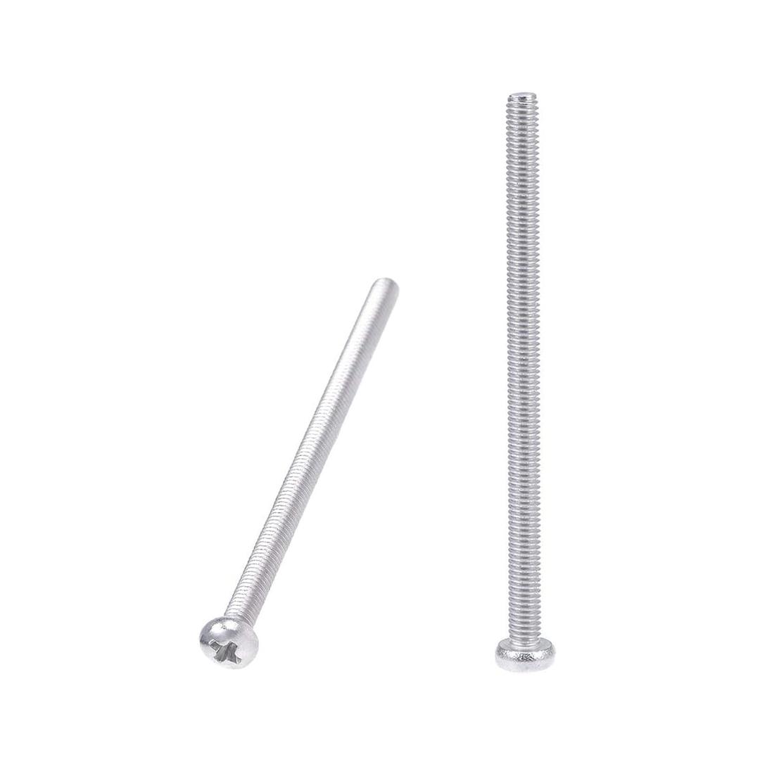 M3x50mm Machine Screws Pan Phillips Cross Head Screw 304 Stainless Steel Round Head Cross Screw Fasteners Bolts 30Pcs