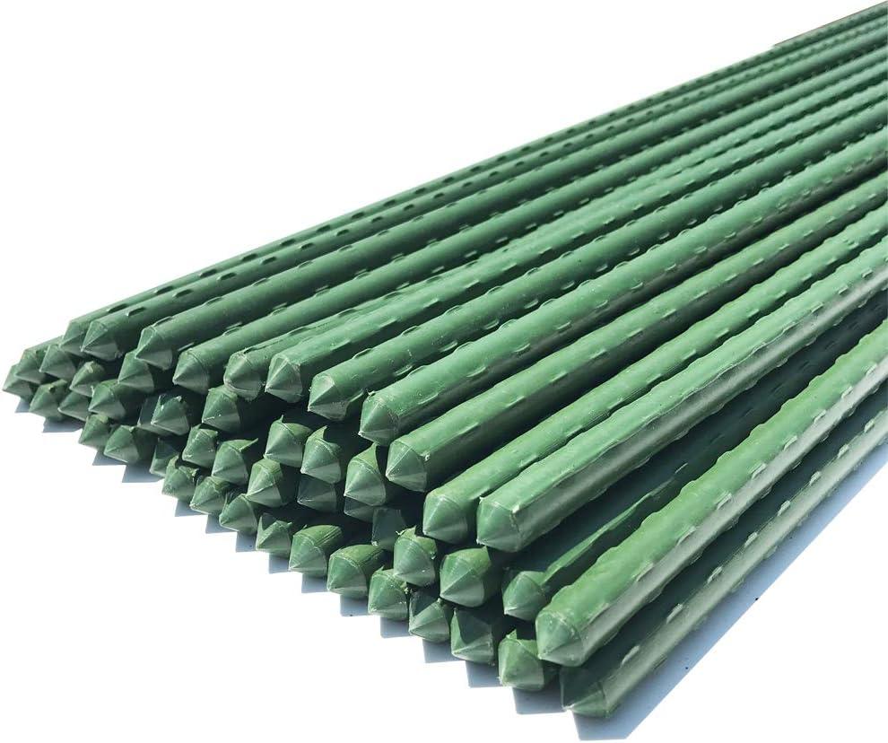 2 x WAENLIR Garden Stakes 57 inch 4.8ft Sturdy Tomato Stakes, Plant Stakes for Outdoor Plants, Plant Support Sticks for Gardening, Pack of 50