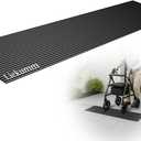 LIEKUMM 1.2" Rise Rubber Threshold Ramp for Doorways & Home Steps, 2500 lbs Heavy Duty Wheelchair Door Ramp, Non-Slip Indoor Outdoor Transition, 35.5" Wide, Cuttable